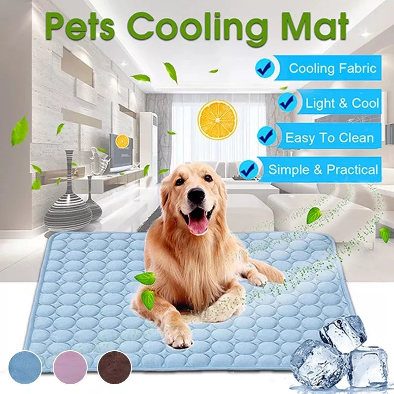 Summer Cooling Dog Mat: Breathable Mat for Dogs and Cats - Washable Pet Blanket for Small, Medium, and Large Dogs, Ideal for Cars | Karnz