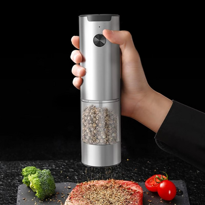 Skanto | Electric Salt and Pepper Grinder Set with Adjustable Coarseness and LED Light