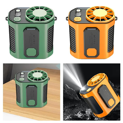 20000mAh Portable Waist Fan - Strong Wind Hanging Neck Fan with Power Bank and LED Lighting for Outdoor Sports and Work | Bowlift