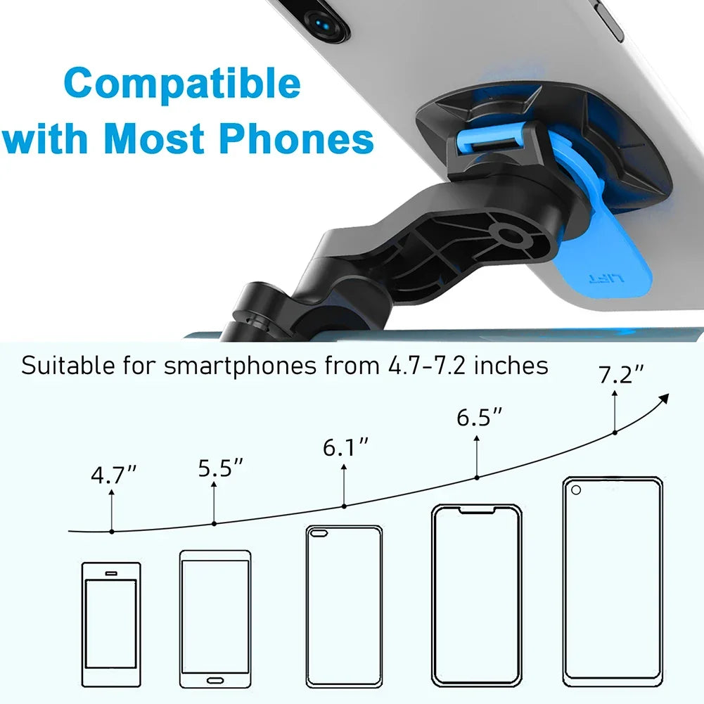 Skanto | RIDELOCK Pro Mount | Shockproof Phone Holder for Bicycle & Motorcycle | 360° Rotatable | For 4.7–7.2" Smartphones