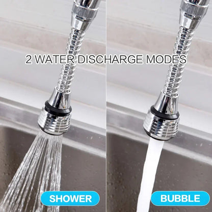 AquaFlex Steel – Stainless Steel Faucet Extender with 360° Rotation and Water-Saving Function Skanto