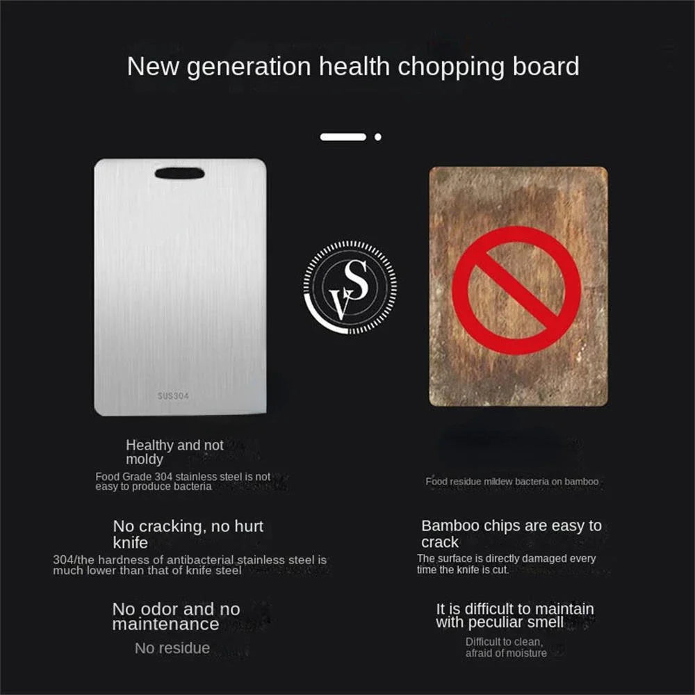 Skanto | 316 Stainless Steel Cutting Board – Thick, Double-Sided Chopping Board for Kitchen, Household Use, and Dough Kneading