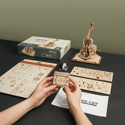 BowLift | 3D Magical Mechanical Wooden Cello Puzzle
