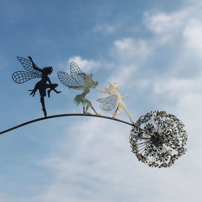 Skanto | Metal Fairy Sculpture Outdoor Lawn Decor