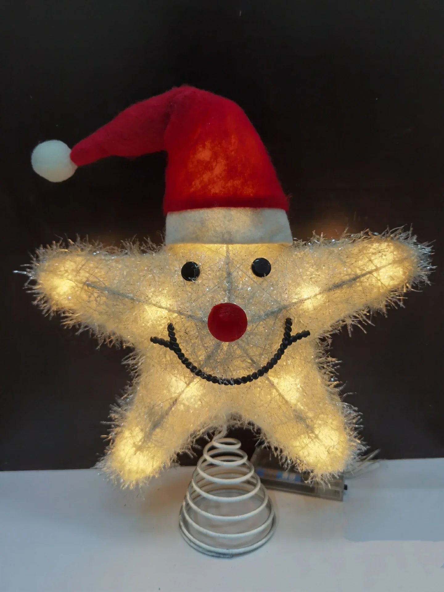 Skanto | TwinkleGlow - LED Star Tree Topper with Warm Light and Easy Assembly