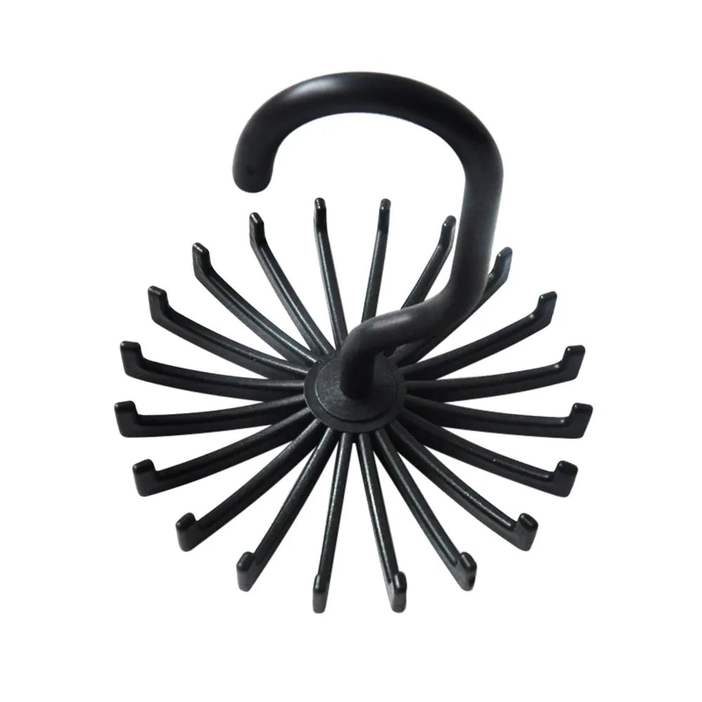 Skanto | Rotating Hook Holder - Space-Saving Tie, Belt, and Scarf Hanger for Closet Organization