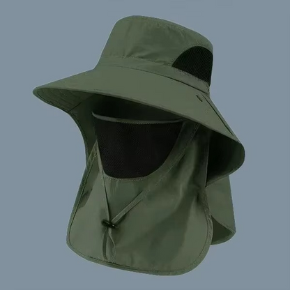 BowLift | UV Protection Outdoor Sun Hat with Wide Brim and Neck Flap for Hiking, Fishing, and Camping