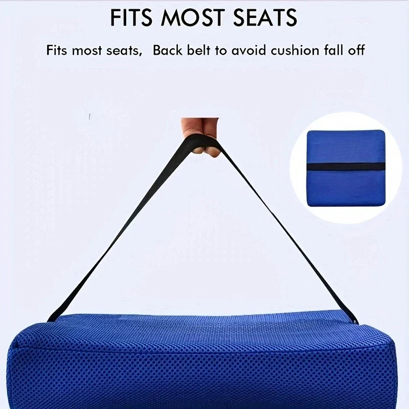 Lumbar support cushion for office chair and car seat - Perfectly balanced memory foam back cushion, versatile support for comfort