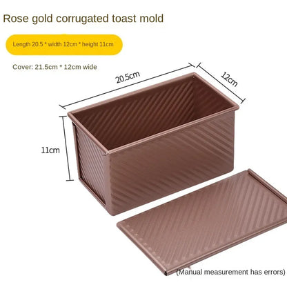 Skanto | Premium Non-stick Aluminum Alloy Loaf Pan with Lid - Various Sizes (250g/450g/600g/750g/900g/1000g) for Baking Bread and Cakes