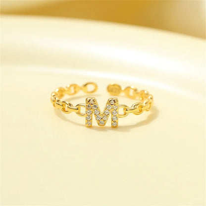 BowLift | Dainty Diamond Letter Initial Ring