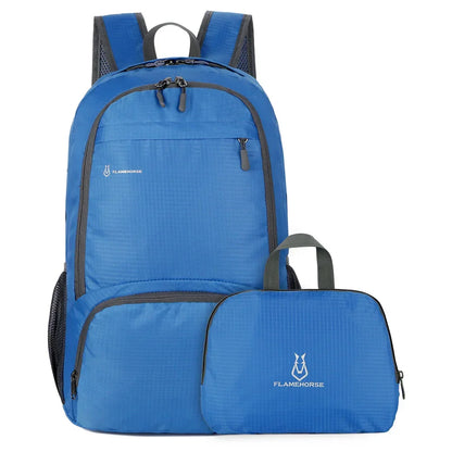 BowLift | TrekVita Foldable Backpack | Ultralight & Waterproof | 31×14×47 cm | Outdoor & Travel Backpack for Men & Women