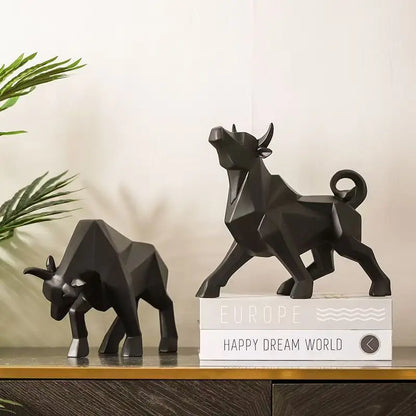 BowLift | ToroArte Bull Sculpture | Nordic Design | Resin Figure Modern | 35 cm / 26 cm