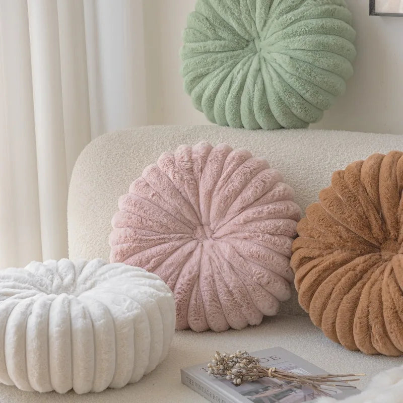 Fluffy Pastel Pumpkin Cushion | Bowlift
