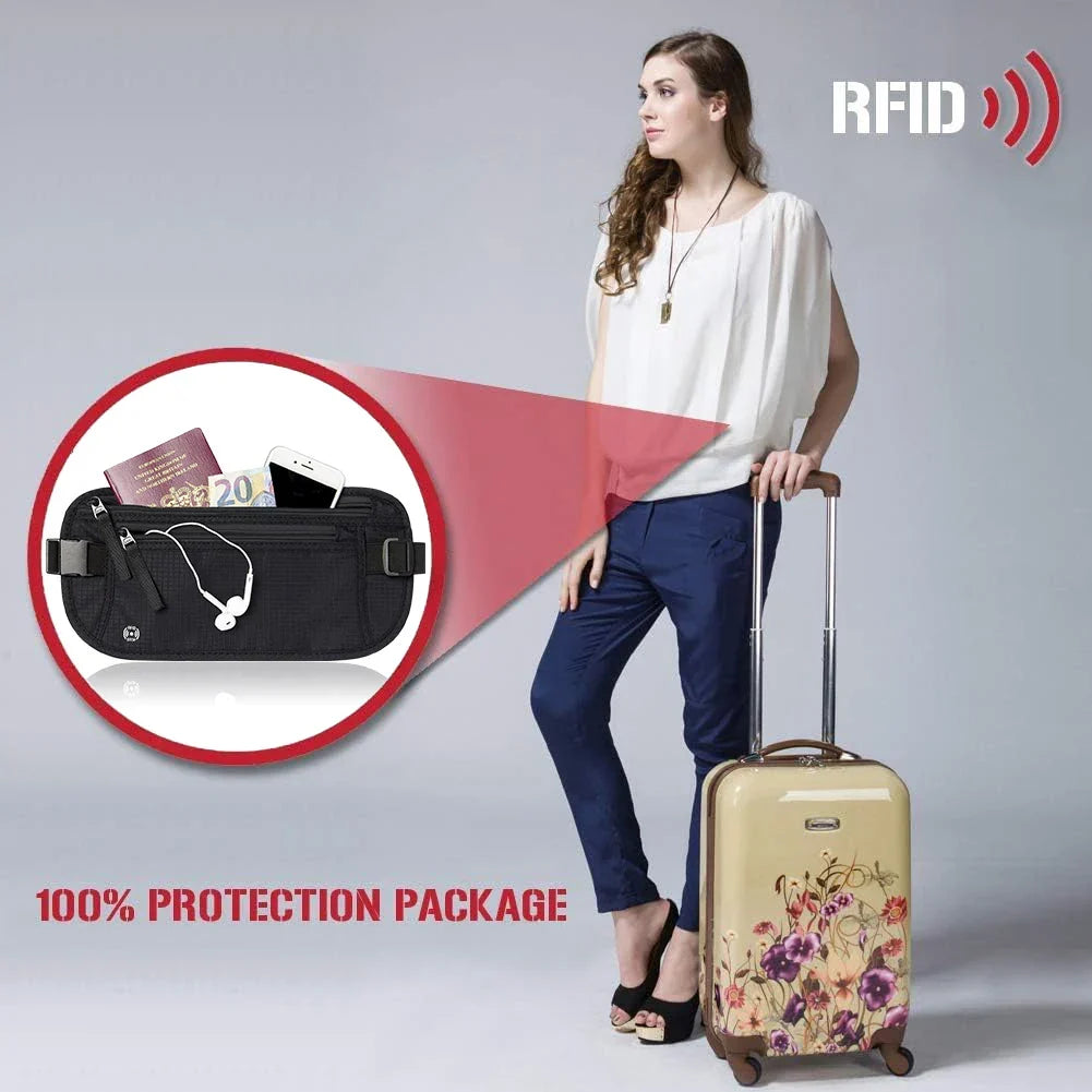 Skanto | SafeTraveler Waist Bag | RFID Protection | Hidden Security Pocket | For Men & Women
