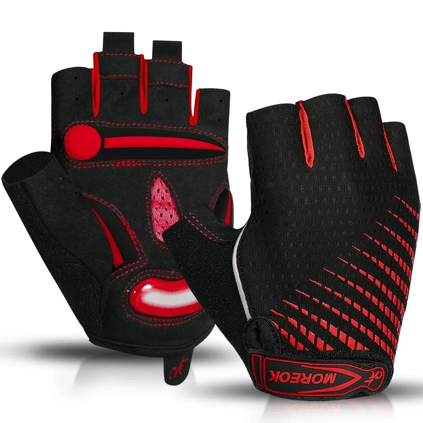 BowLift | RideEase Half Finger Cycling Gloves – Shock Absorbing, Breathable & Anti-Slip Gloves