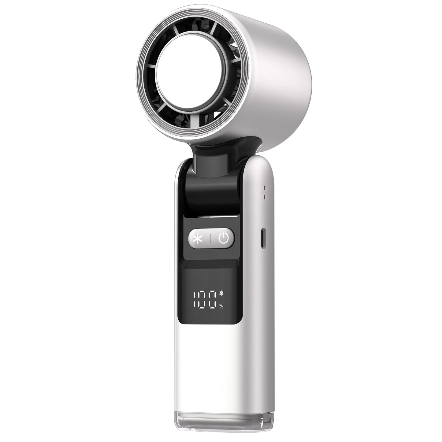 Mini handheld fan with 100 speed settings and digital display | Karnz