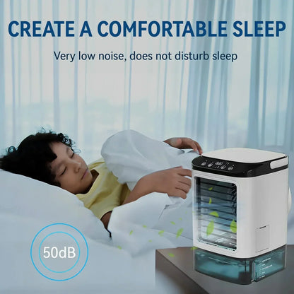 Portable Mini Air Conditioner – 3-Speed Small AC Unit with 900ML Water Tank, Electric Fan and Humidifier for Bedroom & Office | Bowlift