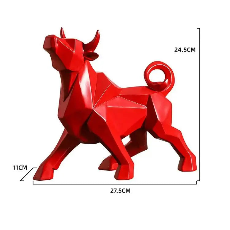 BowLift | ToroArte Bull Sculpture | Nordic Design | Resin Figure Modern | 35 cm / 26 cm