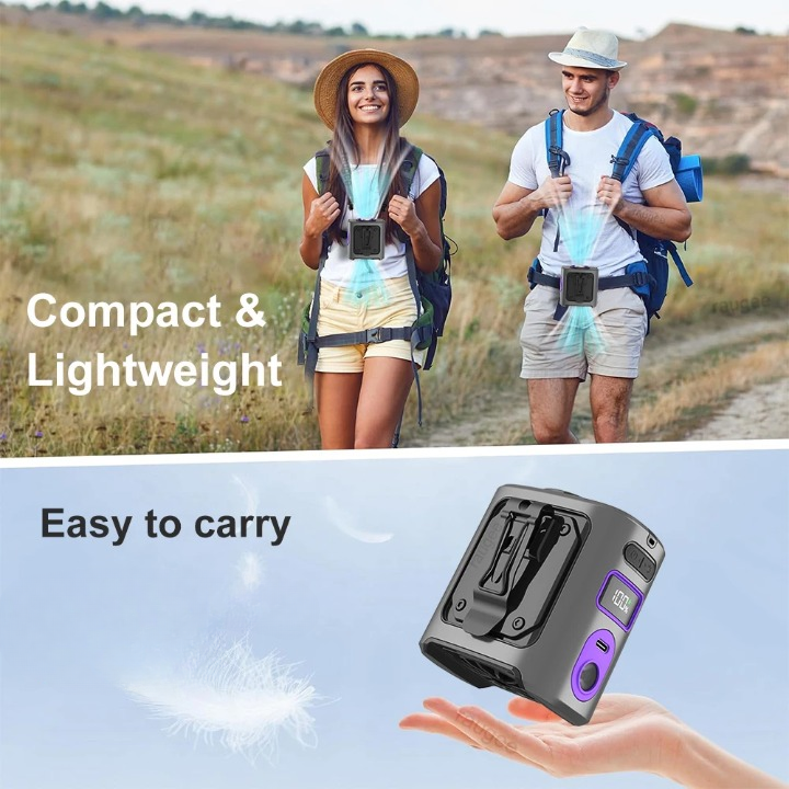 8000mAh Portable Cooling Hip Fan with Power Bank & LED Light – FrostBreeze | Bowlift