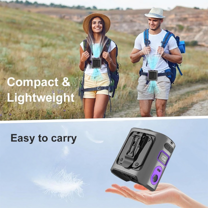 8000mAh Portable Cooling Hip Fan with Power Bank & LED Light – FrostBreeze | Bowlift
