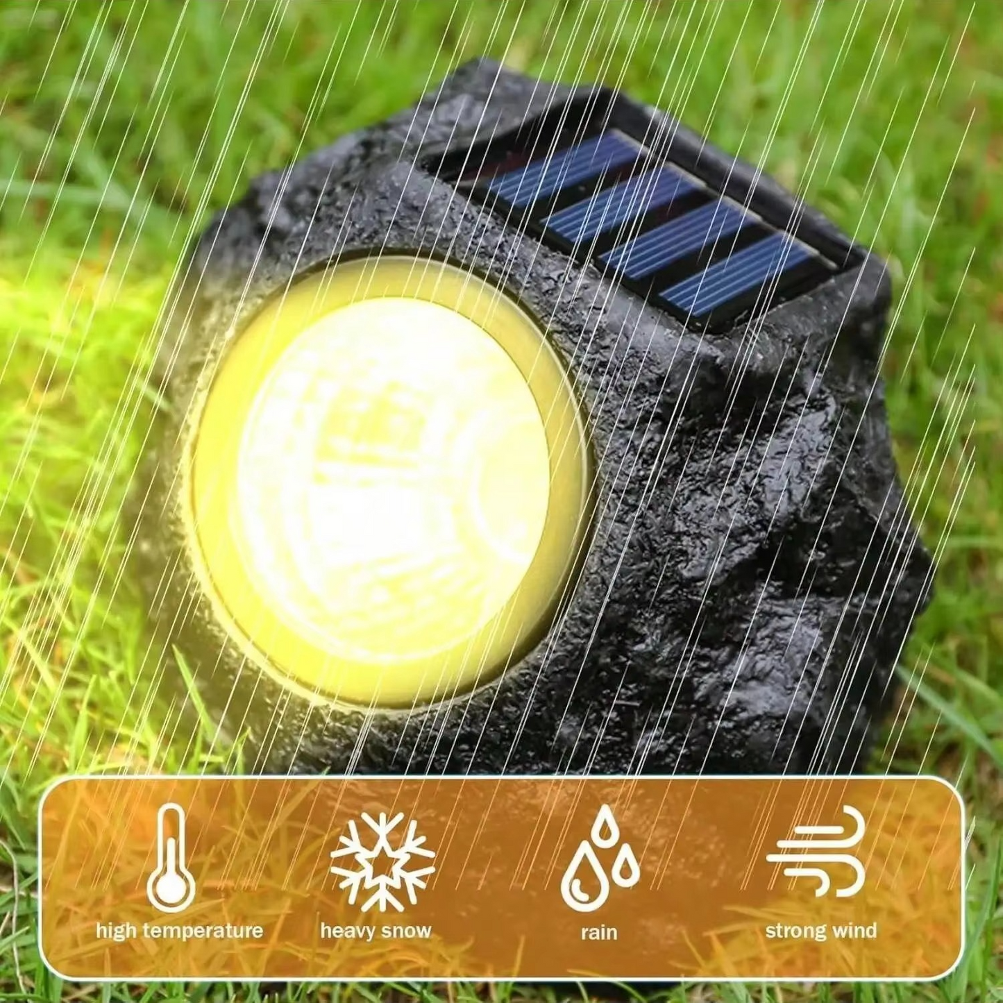 BowLift | Solar-Powered LED Stone Spotlight for Outdoor Landscaping