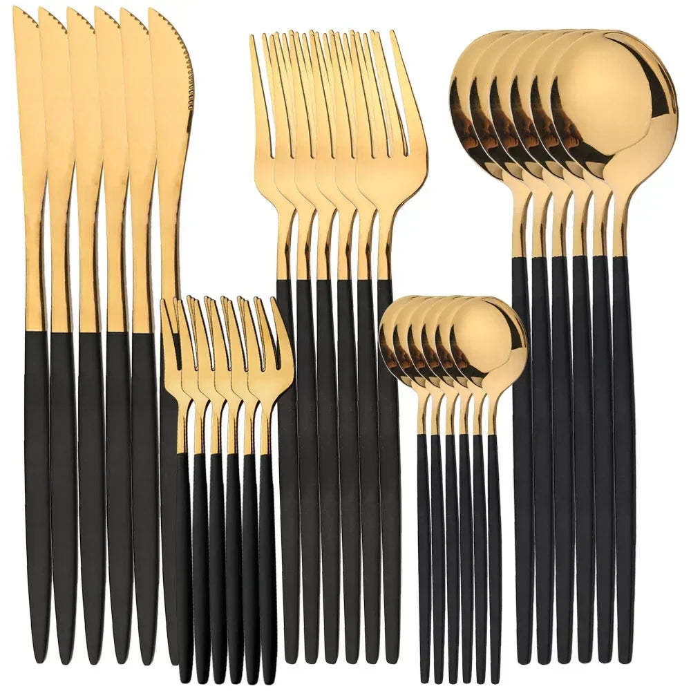 Skanto | RoyalMirror – Luxury Gold Cutlery Set
