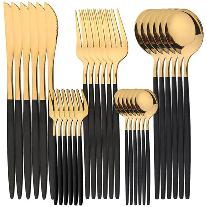Skanto | RoyalMirror – Luxury Gold Cutlery Set