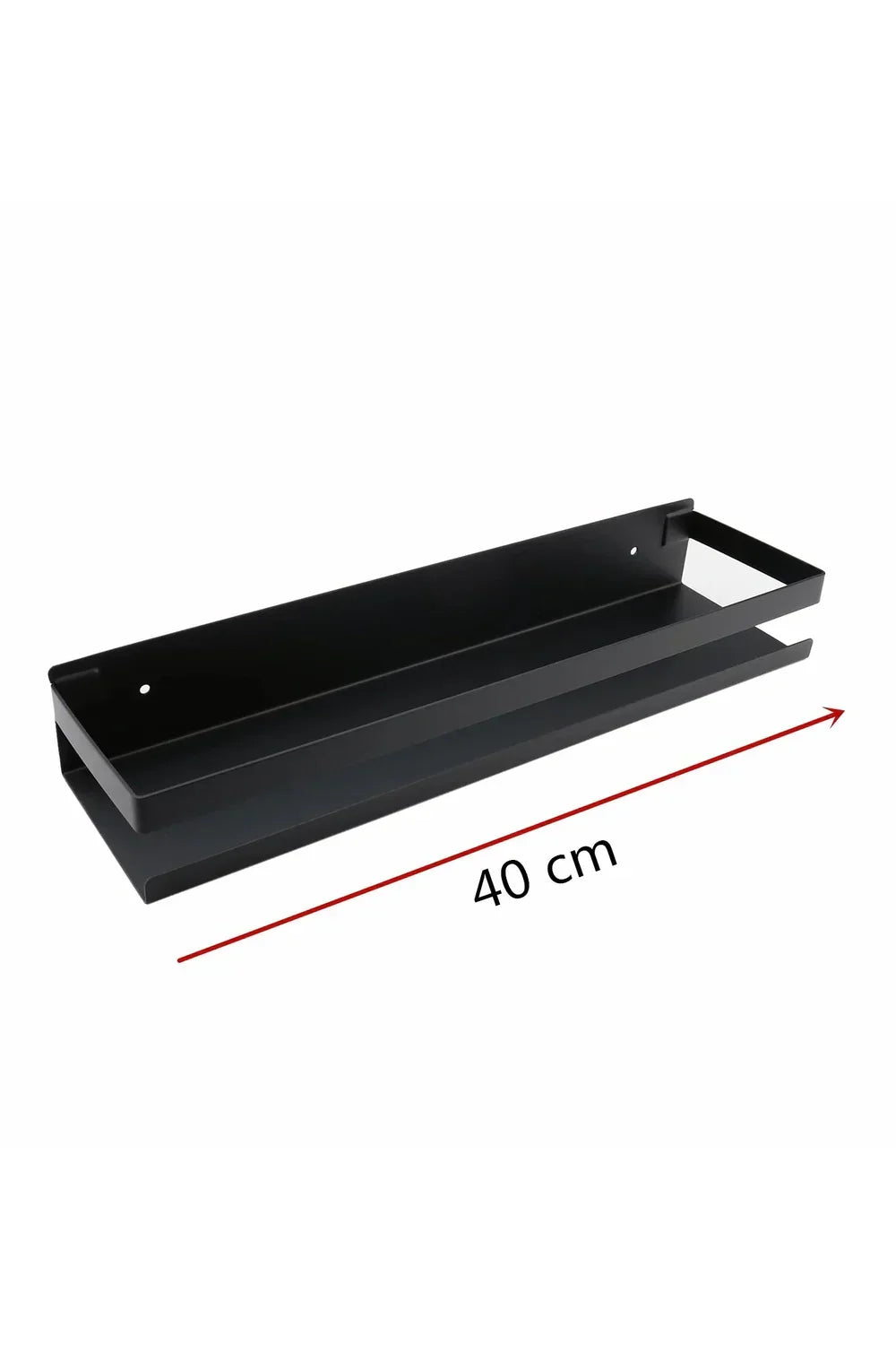 Modern black wall shelves