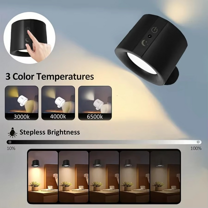 Skanto | LED Wall Lamp - Rechargeable, Magnetic & Dual-Sided Lighting for Indoor Use