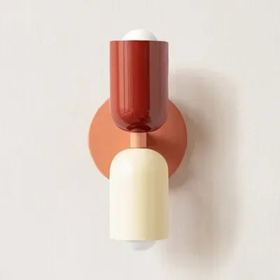 Skanto | Nordic LED Wall Lamp Modern Minimalist Cream Double Head Lamp for Living Room Bedroom Study Indoor Decorative Fixture