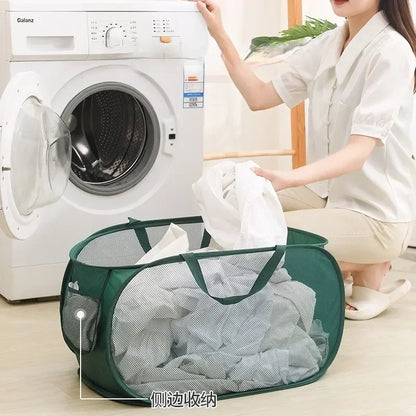 BowLift | Foldixa Laundry Basket | Pop-Up Design & Foldable | With Side Pocket | Single or Double Variant