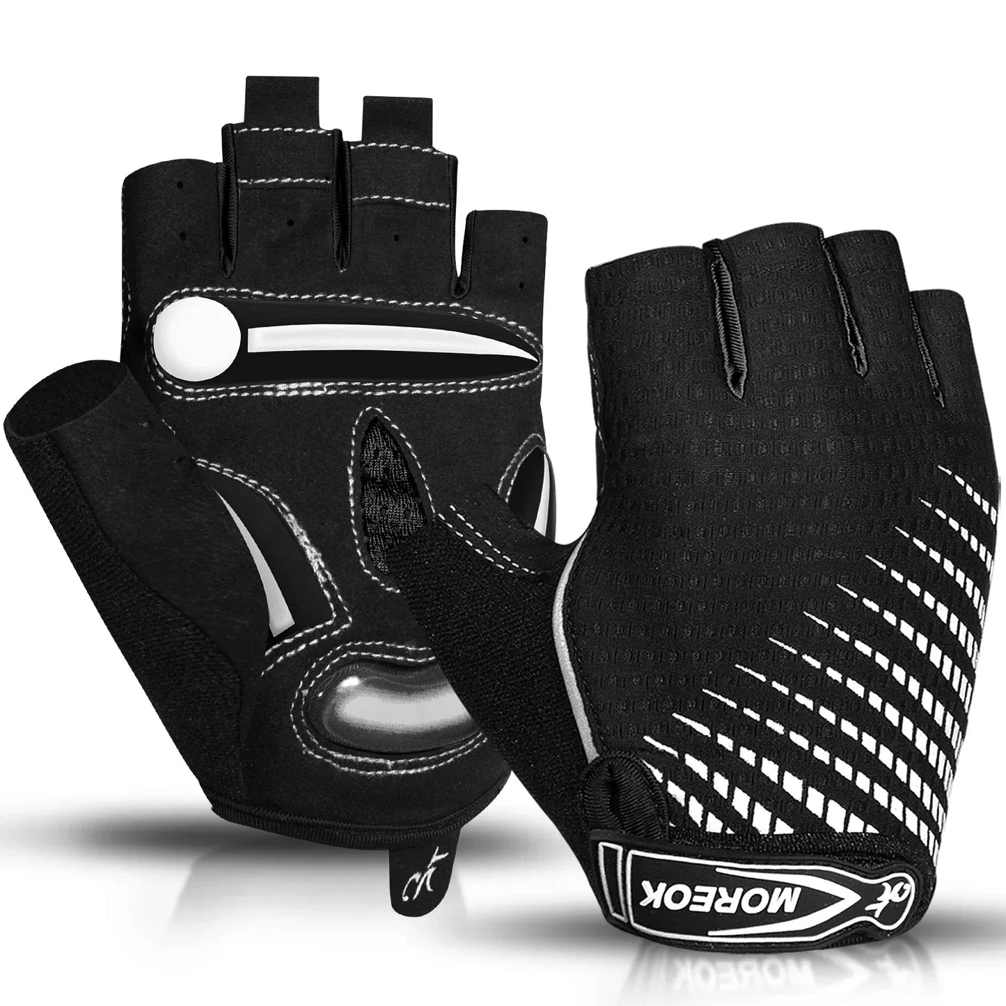 BowLift | RideEase Half Finger Cycling Gloves – Shock Absorbing, Breathable & Anti-Slip Gloves