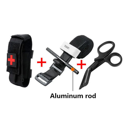 Skanto | Military Tactical First Aid Rotary Pressure CAT Aluminum Rod Tourniquet - Essential Hiking, Camping, Survival Gear for Molle Rescue
