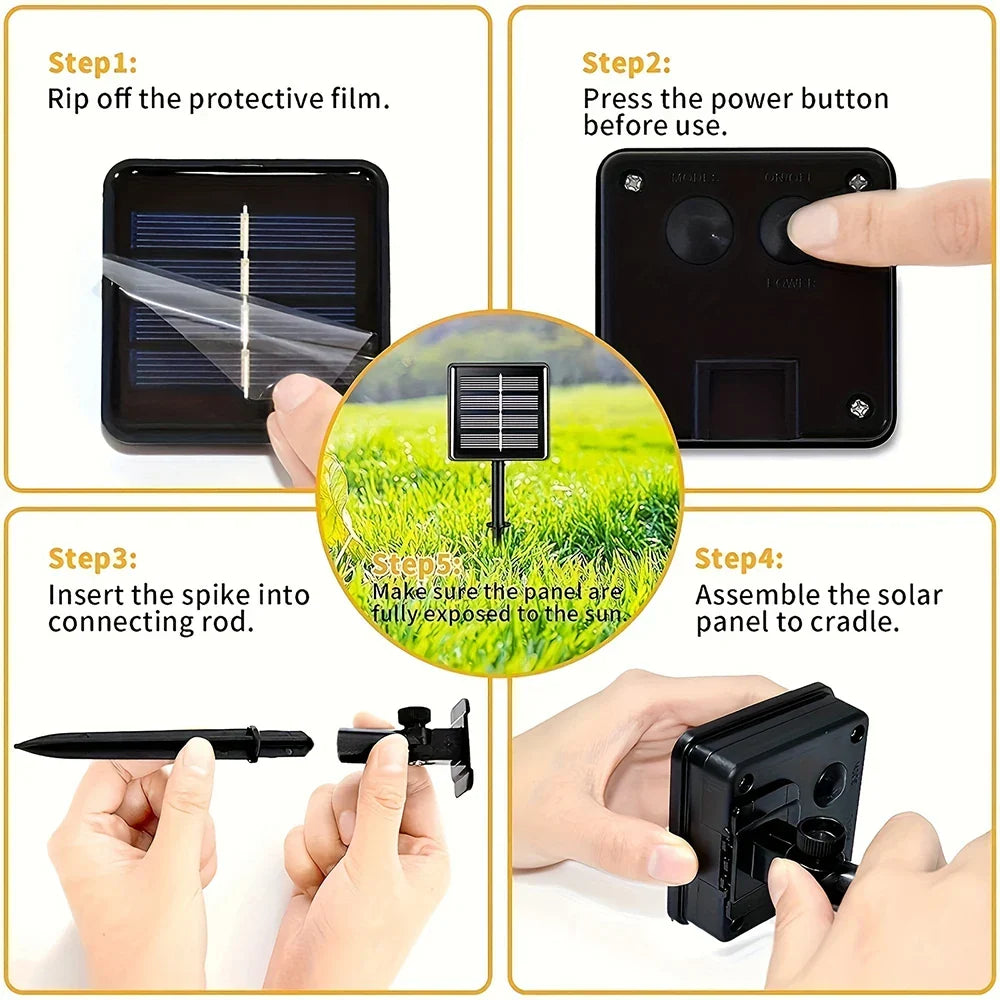 BowLift | LED Solar String Lights SolaLuma | Waterproof IP44 | For Garden, Terrace & Camping | Automatic Lighting