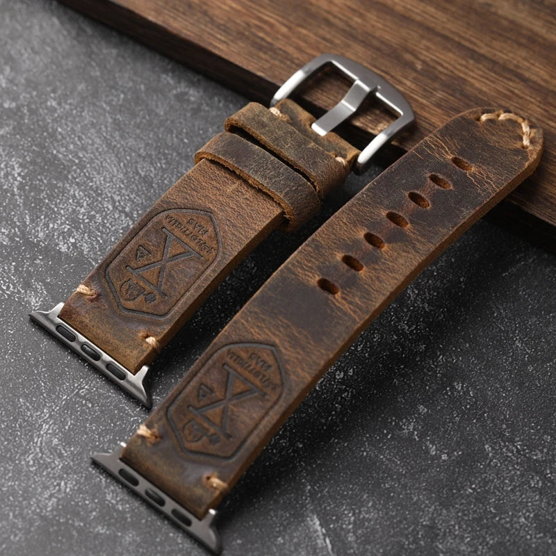 Skanto | Handmade Genuine Leather Cowhide Apple Watch Band