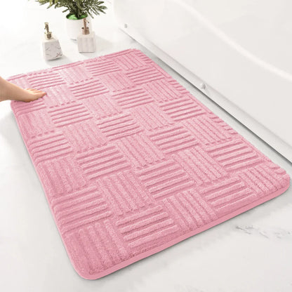 BowLift | Thick Striped Non-Slip Bath Mat with Soft and Absorbent Capability
