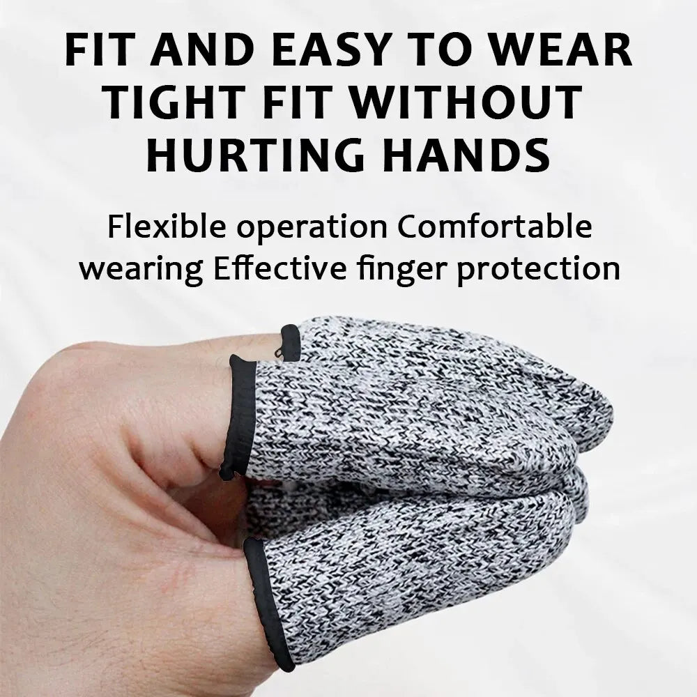 Skanto | 10 Pcs Anti-Cut Finger Cots - Level 5 High-Strength Safety, Flexible Fingertip Protectors, Kitchen Tools for Enhanced Finger Safety
