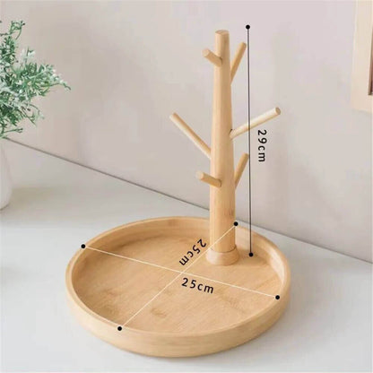 Sturdy Wooden Cup Holder: Cup Tree in Various Shapes + Colors