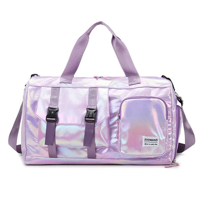 BowLift | Lumivista Holographic Travel Bag | Stylish Weekender Shoulder Bag with Shoe Compartment | Perfect for Weekend Trips & Short Journeys