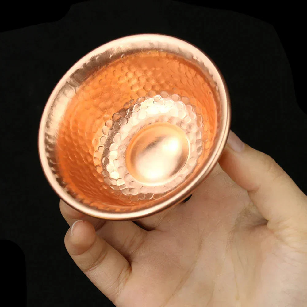Nepalese Pure Copper Water Purifier Large Handheld Hammered Sacred Water Bowl for Buddha Buddhism Accessories