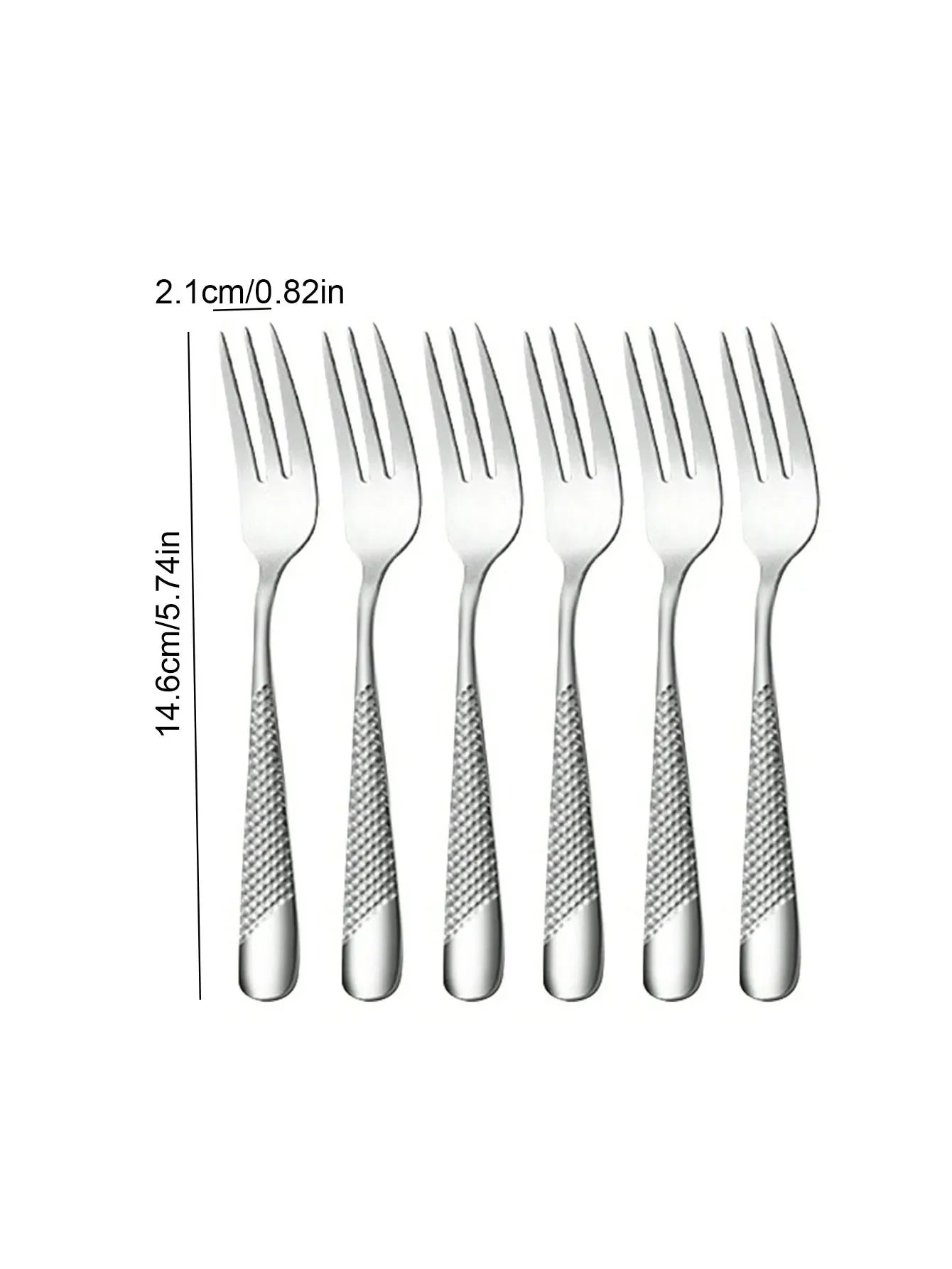 Skanto | High-Quality Stainless Steel Silver Star Diamond Cutlery Set - Includes Knife, Fork, Spoon & Dessert Fork & Spoon - 6-Piece/30-Piece Options