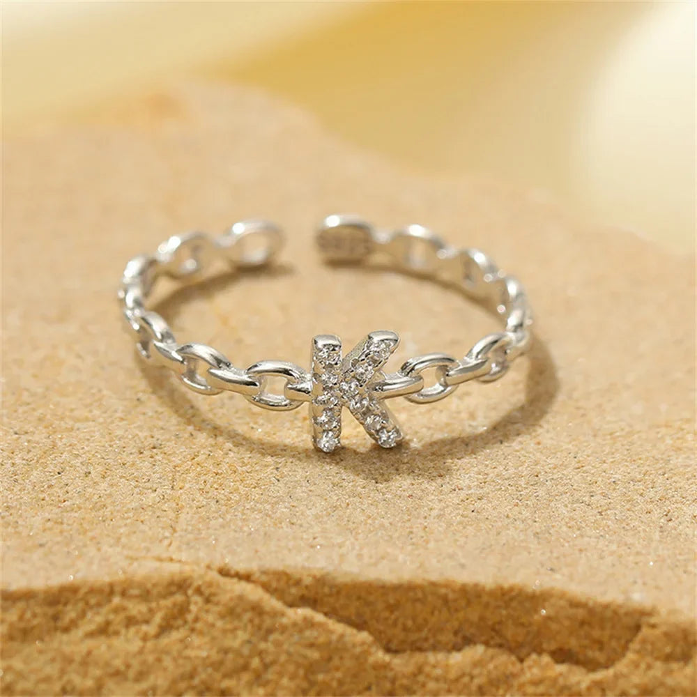 BowLift | Dainty Diamond Letter Initial Ring