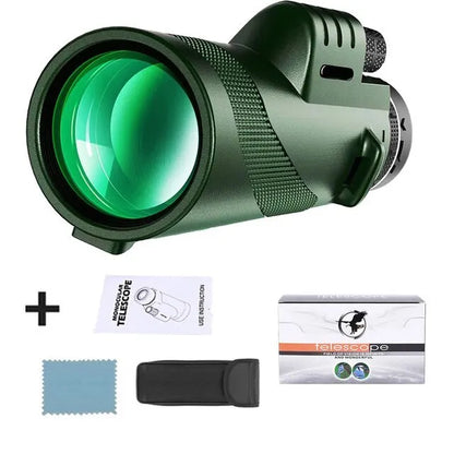 BowLift | 80x100 HD Zoom Monocular Telescope: Powerful portable binoculars for hunting, camping, and outdoor exploration