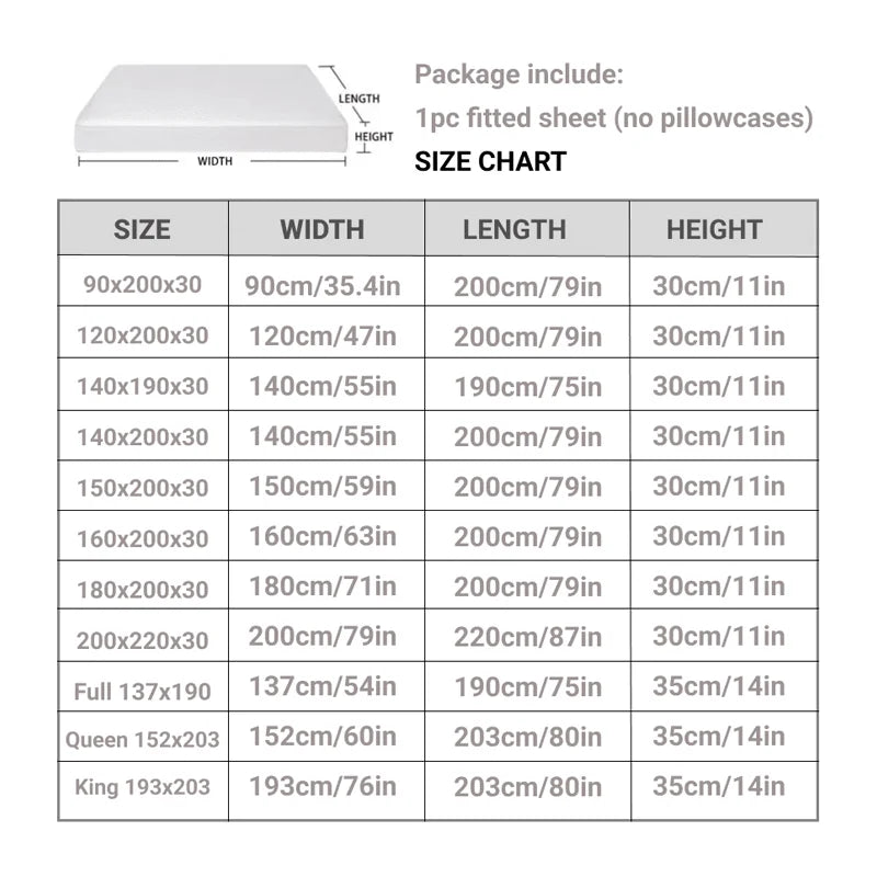 Skanto | Waterproof Mattress Protector Fitted Sheet - Protection for Twin/Full/140/160 Size, Gray/White, Multi-Size Options