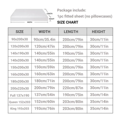 Skanto | Waterproof Mattress Protector Fitted Sheet - Protection for Twin/Full/140/160 Size, Gray/White, Multi-Size Options