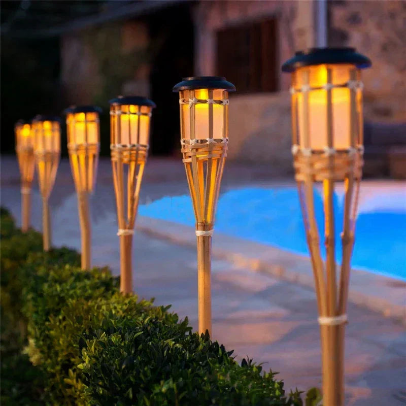 BowLift | 5-Piece Solar Torch Light Set – Flame Effect LED Garden Lights | Solar Powered & Weatherproof Outdoor Lighting