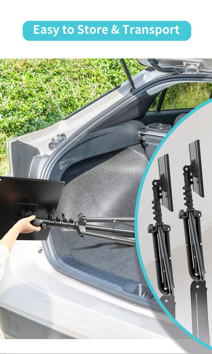 Adjustable Folding Laptop Table Stand with detachable tyres and 2 Trays for Comfort everywhere Bowlift