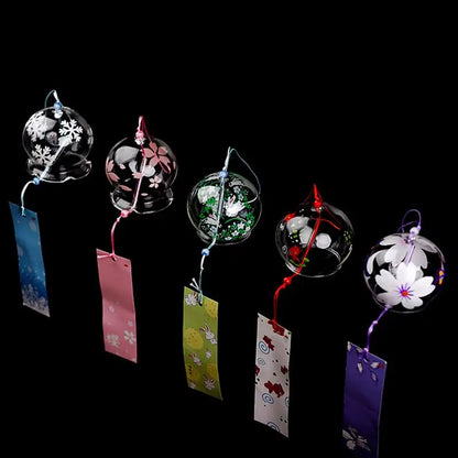BowLift | Yumeko Glass Wind Chime | Japanese Style | Handcrafted | Clear Sound | Decorative Pendant