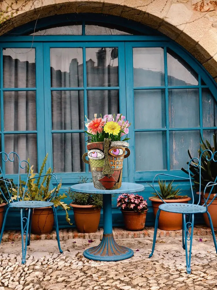 Skanto | Colorful Face Flower Pot – Creative Decoration for Home and Garden