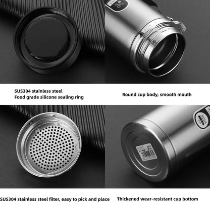 Skanto | 800ml-1L Stainless Steel Thermos – Portable Vacuum Flask with LED Temperature Display